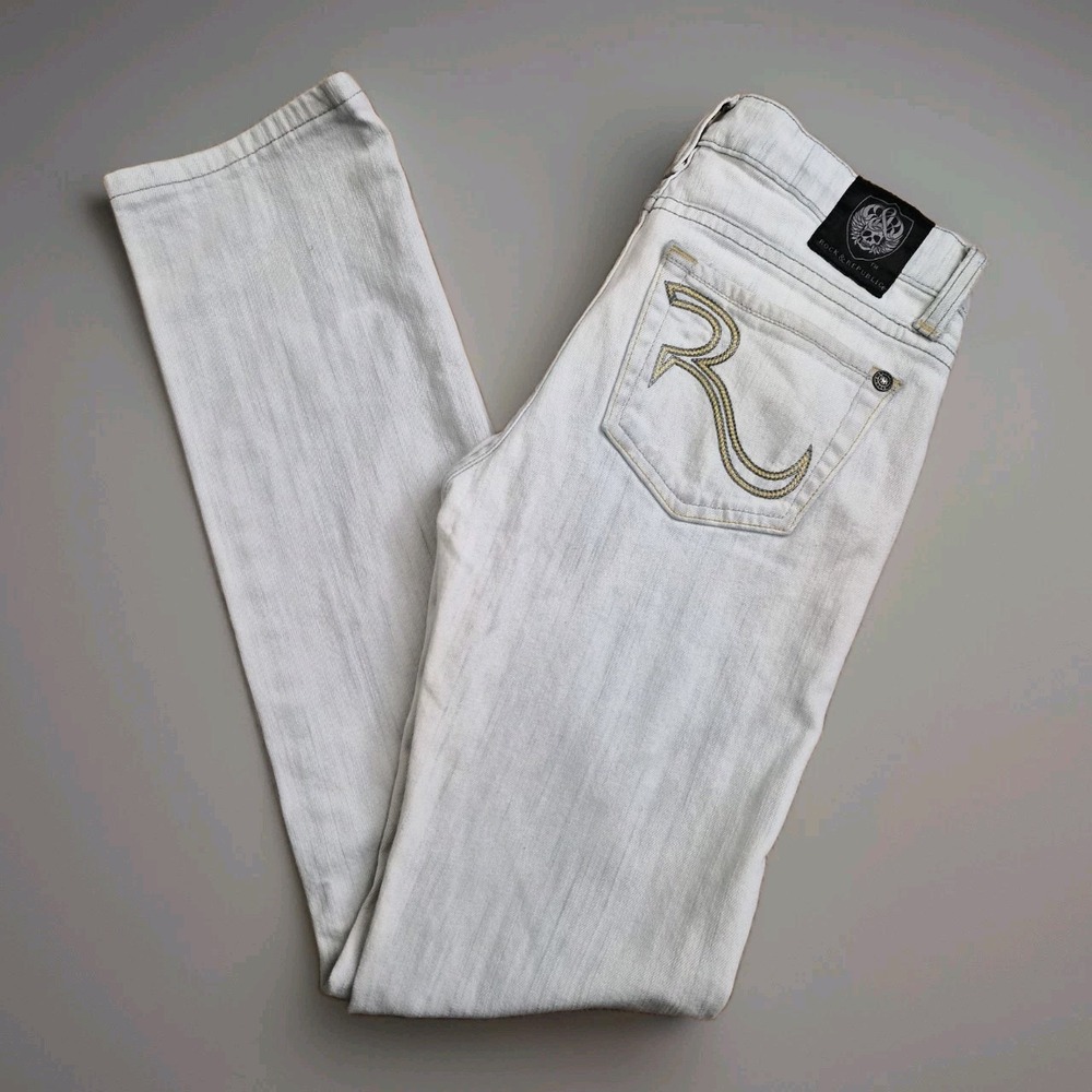 2000s Rock & Republic Light Wash Straight Leg Jeans Women's Size 25‎ Y2K